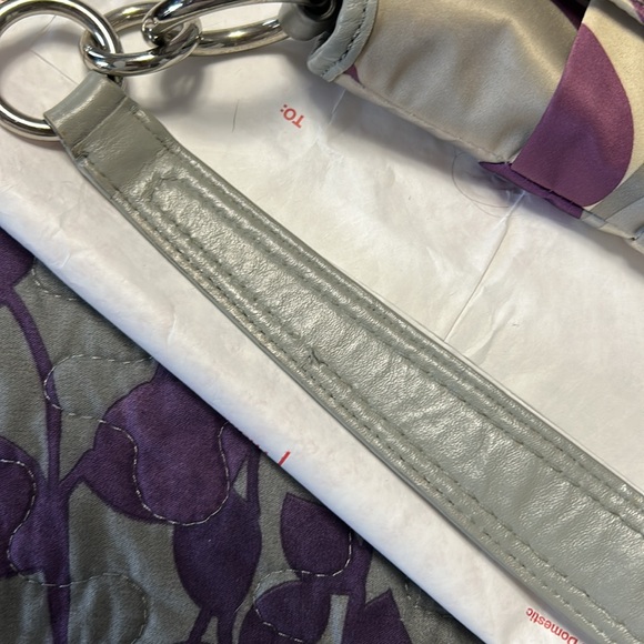 Coach Soho Scarf Print Hobo Silver/Purple Multi - Picture 7 of 7